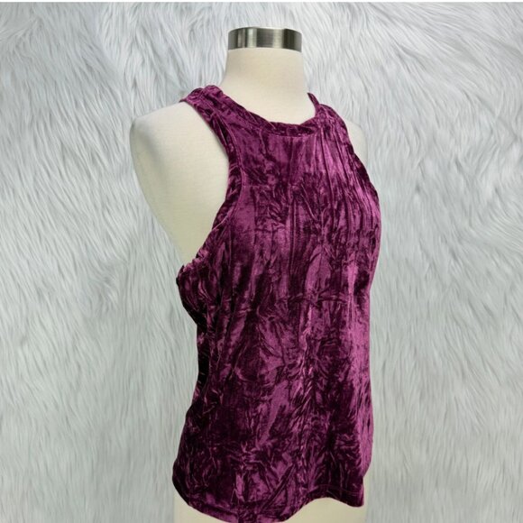 Pilcro Anthropologie Velveteen Racerback Tank Top Crushed Velvet Fairy Dressy - Picture 11 of 16